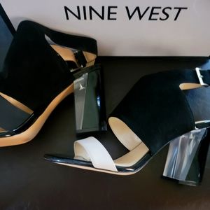 NWT Nine West Heels - 8.5 M, Black/NTRL